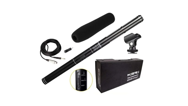 Microfone shotgun boom