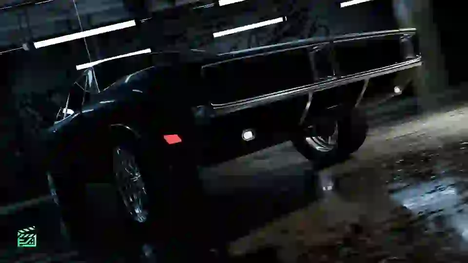 Dodge na garagem em 3D
